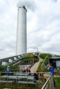 Copenhagen. Denmark. 12. September. 2021. Rooftop cafe Amager Bakke factory. Copenhill. A place to rest. Copenhagen.