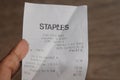 Goods reciept from Taples Royalty Free Stock Photo