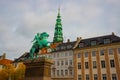 COPENHAGEN, DENMARK: Statue of Bishop Absalon on the Hojbro Plads