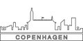 Copenhagen detailed skyline icon. Element of Cities for mobile concept and web apps icon. Thin line icon for website design and