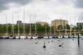 Copenhagen, Europe, marina with sailing yachts Royalty Free Stock Photo