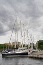 Copenhagen, Europe, marina with sailing yachts Royalty Free Stock Photo