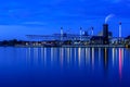 Copenhagen harbor at blue hour Royalty Free Stock Photo