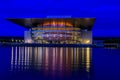 Copenhagen harbor at blue hour Royalty Free Stock Photo