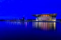 Copenhagen harbor at blue hour Royalty Free Stock Photo