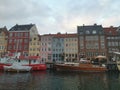 Copenhagen harbour boats colorful buildings scandinavia