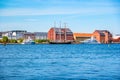 Copenhagen historical warehouses viewed from Copenhagen Opera House Royalty Free Stock Photo