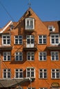 Copenhagen, Nyhavn, antique house with bright colorful facade Royalty Free Stock Photo