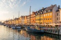 Copenhagen Nyhavn in evening light Royalty Free Stock Photo