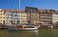 Copenhagen, Nyhavn famous landmark and entertainment district Royalty Free Stock Photo