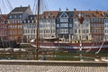 Copenhagen, Nyhavn famous landmark and entertainment district Royalty Free Stock Photo