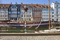 Copenhagen, Nyhavn famous landmark and entertainment district Royalty Free Stock Photo