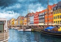 Copenhagen Nyhavn Harbor Royalty Free Stock Photo