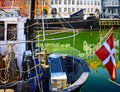 Copenhagen, Nyhavn harbor famous touristic landmark Royalty Free Stock Photo