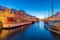 Copenhagen Nyhavn Sunset Royalty Free Stock Photo