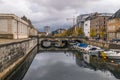 Copenhagen - October 23, 2016: View to the Marmorbroen bridge and th.e nearby area in Copenhagen.