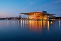 The Copenhagen Opera House at night. Royalty Free Stock Photo