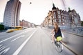 Copenhagen: pretty girl riding bike