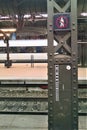 Copenhagen`s train station awaits the departure of a passenger train