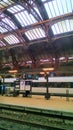 Copenhagen`s train station awaits the departure of a passenger train