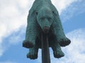 COPENHAGEN - A sculpture of an impaled polar bear went on display on Friday in front of the Danish parliament to highligh