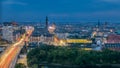 Copenhagen skyline in the evening, blue hour