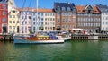 COPENHAGEN,Summer view of Nyhavn harbor built in 17th-century