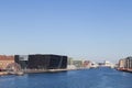 Copenhagen view with Royal Library and Mobile Greenhouse Royalty Free Stock Photo