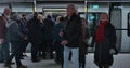 First people trying new M3 Cityringen metro line in Copenhagen. people arrives to Marmorkirken metro station - part 2