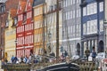 Copenhaguen city center. Nyhavn canal cityscape colorful buildings. Denmark