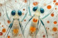 Copepods, also known as zooplankton, are a collection of tiny crustaceans. Royalty Free Stock Photo