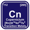 Copernicium Periodic Table of the Elements Vector illustration eps 10