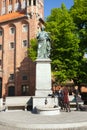 Copernicus Monument against Old Town Hall in Torun
