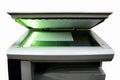 Copier with light and paper