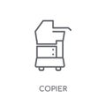 copier linear icon. Modern outline copier logo concept on white