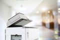 Copier or photocopier or photocopy machine office equipment workplace for scanner or scanning document or printer for printing Royalty Free Stock Photo