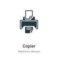 Copier vector icon on white background. Flat vector copier icon symbol sign from modern electronic devices collection for mobile Royalty Free Stock Photo