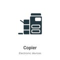 Copier vector icon on white background. Flat vector copier icon symbol sign from modern electronic devices collection for mobile Royalty Free Stock Photo