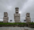 Copies of statues from Easter Island