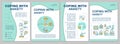 Coping with anxiety disorder mint brochure template