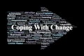 Coping With Change Word Cloud. Concepts on Adaptation, Mindset, Resilience, and Growth Royalty Free Stock Photo