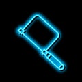 coping saw carpenter tool neon glow icon illustration Royalty Free Stock Photo