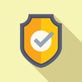 Coping skills shield icon flat vector. Health mental