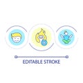 Coping with stress loop concept icon