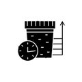 Copious flow of urine line color icon. Diabetes. Structural chemical formula