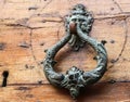 Copper antique doorknob Royalty Free Stock Photo