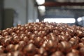 Copper ball, copper column, copper bead processing and production Royalty Free Stock Photo