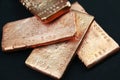 Copper bars invest money scrap copper precious metal gold silver scrap yard casting metal