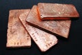 Copper bars invest money scrap copper precious metal gold silver scrap yard casting metal