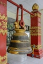 photo of copper bell in a pagoda